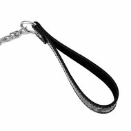 Kiotos - Collar En leiband Met Reptielenprint - Zwart/Zilver