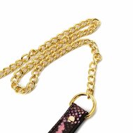 Kiotos - Collar En Leiband Met Reptielenprint - Goud/Roze - veganistisch vriendelijk