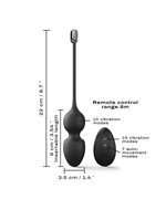 Dorcel - Love Balls - Vibrerende Kegel Balls Met Afstandsbediening - Zwart