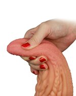 Lovetoy - XXL Extreme Dildo Alien Tongue 25 x 7.5 cm - Lichte/donkere Huidskleur