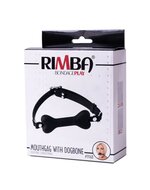 Rimba - Gag - Mondknevel Met hondenbot - Zwart