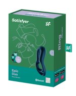 Satisfyer - Vibrerende Cockring met Partner Stimulator | Koppel Vibrator EPIC DUO - blauw