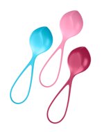 Satisfyer - Bekkenbodem Trainer - Kegel Balls Set Van 3 - Rood - Roze - Blauw - Beginner