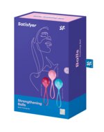 Satisfyer - Bekkenbodem Trainer - Kegel Balls Set Van 3 - Rood - Roze - Blauw - Beginner