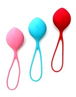 Satisfyer - Bekkenbodem Trainer - Kegel Balls Set Van 3 - Rood - Roze - Blauw - Beginner