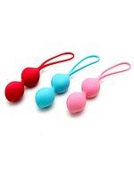 Satisfyer - Bekkenbodem Trainer - Kegel Balls Set Van 3 - Rood - Roze - Blauw - Gevorderd