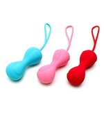Satisfyer - Bekkenbodem Trainer - Kegel Balls Set Van 3 - Rood - Roze - Blauw - Medium