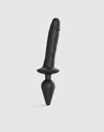 Strap-On-Me Realistische Switch Plug-In 2-in-1 Dildo & Buttplug - zwart - maat XXL
