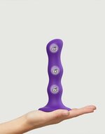 Strap-On-Me - Anaal Dildo - Buttplug - Geisha Balls met losse roterende balletjes - paars - maat M