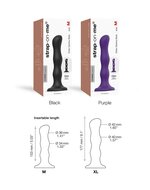 Strap-On-Me - Anaal Dildo - Buttplug Geisha Balls met losse roterende balletjes - paars - maat XL