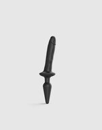Strap-On-Me Realistische Switch Plug-In 2-in-1 Dildo & Buttplug - zwart - maat S