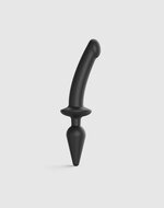 Strap-On-Me Semi-Realistische Switch Plug-In 2-in-1 Dildo & Buttplug - zwart - maat L
