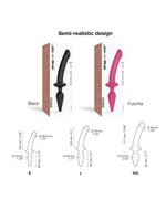 Strap-On-Me Semi-Realistische Switch Plug-In 2-in-1 Dildo & Buttplug - zwart - maat XXL