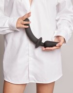 Strap-On-Me Semi-Realistische Switch Plug-In 2-in-1 Dildo & Buttplug - zwart - maat XXL