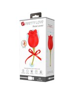 Pretty Love - Clitoris Vibrator Met likstimulator Rose Lover - Rood/Goud