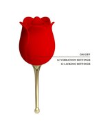 Pretty Love - Clitoris Vibrator Met likstimulator Rose Lover - Rood/Goud