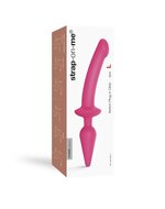 Strap-On-Me Semi-Realistische Switch Plug-In 2-in-1 Dildo & Buttplug - roze - maat S