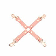 Liebe Seele - Pink Dream Leren Hogtie Met Rosé Gouden Clips - Roze
