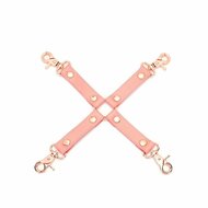 Liebe Seele - Pink Dream Leren Hogtie Met Rosé Gouden Clips - Roze