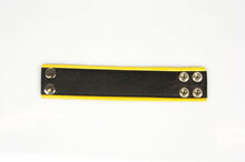 Kiotos Leather Polsband leer - geel/zwart