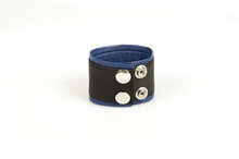 Kiotos Leather Polsband leer - blauw/zwart