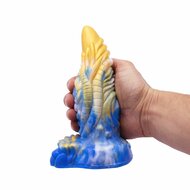 Kiotos Monstar - Dildo Beast 36 - 20 x 7 cm - Goud/Blauw