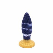 Kiotos Monstar - Buttplug - Anaal Dildo Beast 39 - 17.5 x 5.5 cm - Blauw/Goud/Wit