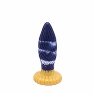 Kiotos Monstar - Buttplug - Anaal Dildo Beast 39 - 17.5 x 5.5 cm - Blauw/Goud/Wit