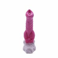 Kiotos Monstar - Anaal Dildo Beast 42 - 25.5 x 4.8 cm - Wit/Rood/Grijs
