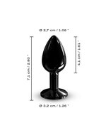 Dorcel - Diamond Aluminium Buttplug - Zwart - Maat S
