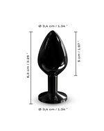 Dorcel - Diamond Aluminium Buttplug - Zwart - Maat M