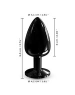 Dorcel - Diamond Aluminium Buttplug - Zwart - Maat L