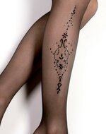 Ballerina - Fantasy Hold Ups Roaring Twenties Kousen - 20 denier - Zwart - maat L/XL