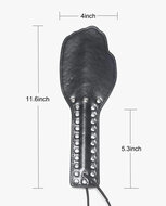 Spanking Paddle Studded Hand - zwart