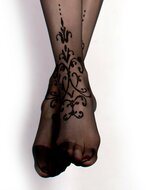 Ballerina - Fantasy Hold Ups Renaissance - Kousen - 20 denier - Zwart - maat S/M