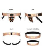 Strap-On-Me - Strapon Harnas PVC Leatherette Curious - metallic goud