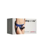 Strap-On-Me - Strapon Harnas PVC Leatherette Curious - metallic blauw