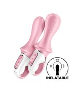 Satisfyer - Air Pump Booty 5+ - Opblaasbare Anaal Vibrator - Met App Control - Roze
