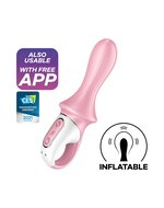 Satisfyer - Air Pump Booty 5+ - Opblaasbare Anaal Vibrator - Met App Control - Roze