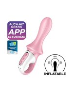 Satisfyer - Air Pump Booty 5+ - Opblaasbare Anaal Vibrator - Met App Control - Roze