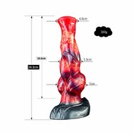 Kiotos Monstar Dildo Beast Nr. 75 Drogon - rood/paars/zwart