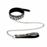 Kiotos BDSM Set Met Slangenprint - Neon Zilver