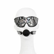 Kiotos BDSM Set Met Slangenprint - Neon Zilver