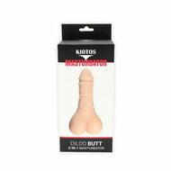 Kiotos Masturbator & Dildo Butt 2-in-1 - lichte huidskleur