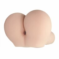 Kiotos Masturbator & Dildo Butt 2-in-1 - lichte huidskleur