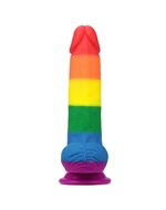 Lovetoy - Rainbow Pride Dildo met Scrotum 19.5 cm