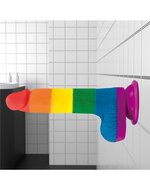 Lovetoy - Rainbow Pride Dildo met Scrotum 19.5 cm