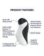 Satisfyer - Orca Luchtdruk Vibrator - Zwart/Wit