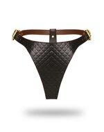 Liebe Seele - The Equestrian Leather High Rise Thong - Leren String - maat S