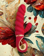 G-Vibe - G-Candy Mini Geribbelde Rabbit Vibrator - Rood
